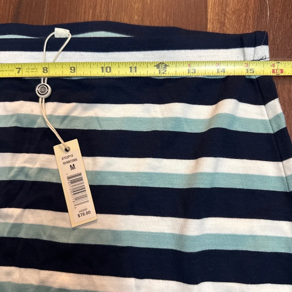 MAX STUDIO Striped Midi Skirt Size Medium